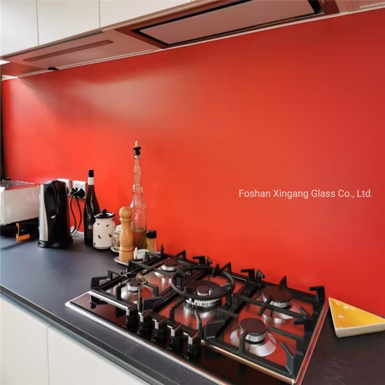 Vidrio pintado de 3 mm para mamparas de pared/salpicaduras de vidrio para cocinas