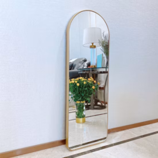 160 * 60 cm Forma de onda Piso decorativo derecho Espejo de tocador de cuerpo entero