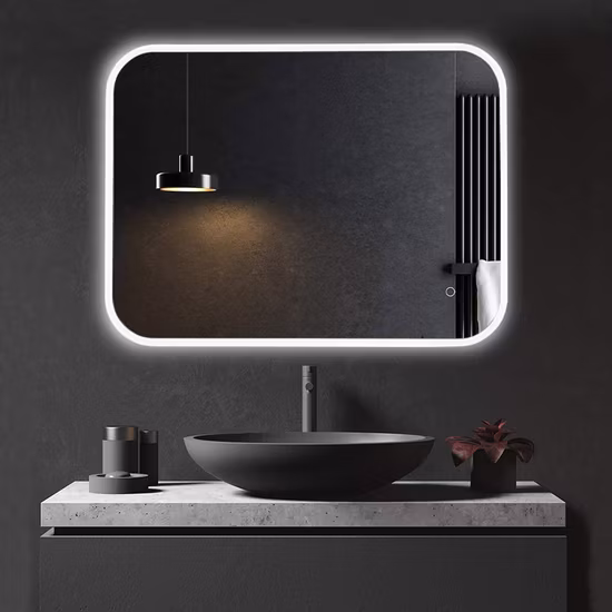 Espejo luminoso de la pared del cuarto de baño de los muebles de la vanidad de cristal elegante de la decoración casera al por mayor